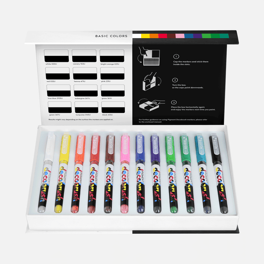 Karin Pigment DécoBrush Basic Colors 12pc Set