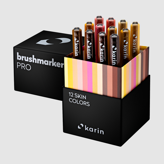 Karin Brushmarker PRO 12pc Skin Box Set