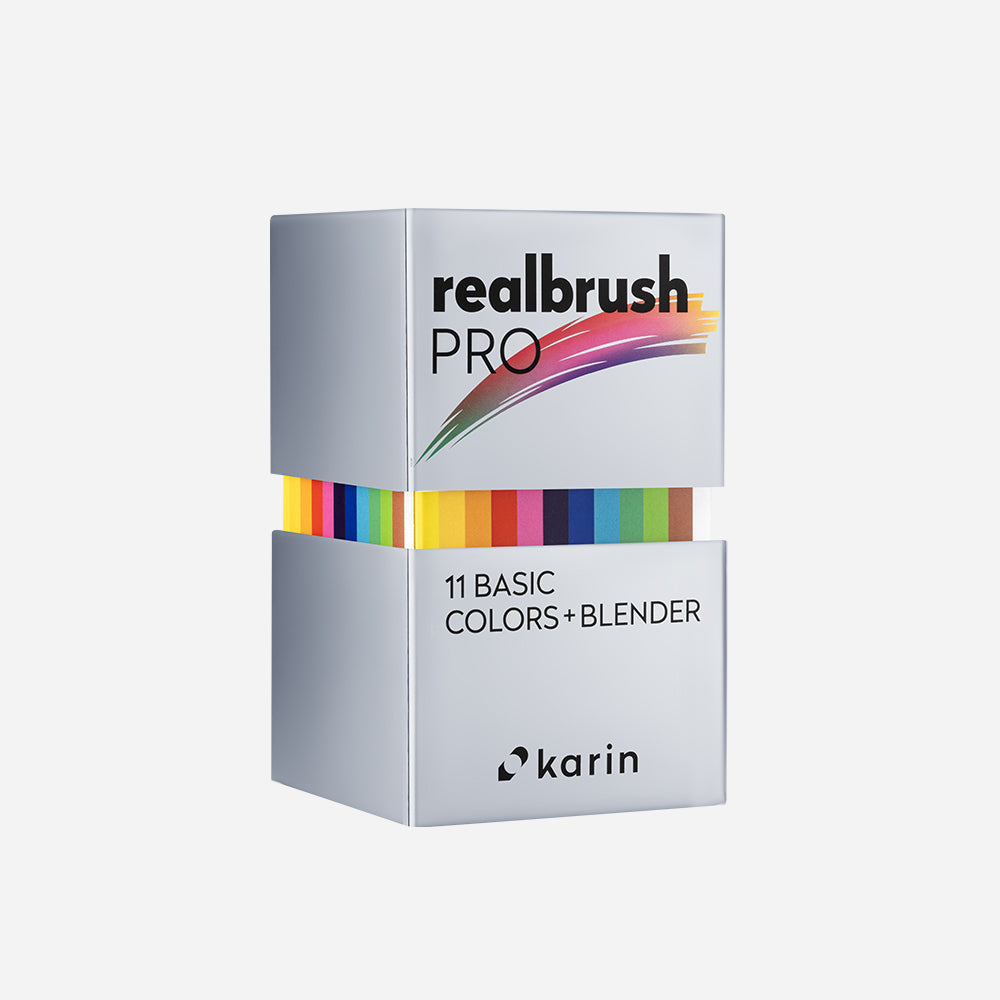 Realbrush PRO 11 Basic Colors + Blender 12pc Set