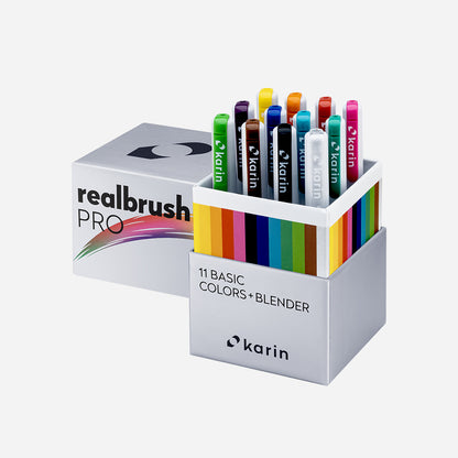 Realbrush PRO 11 Basic Colors + Blender 12pc Set