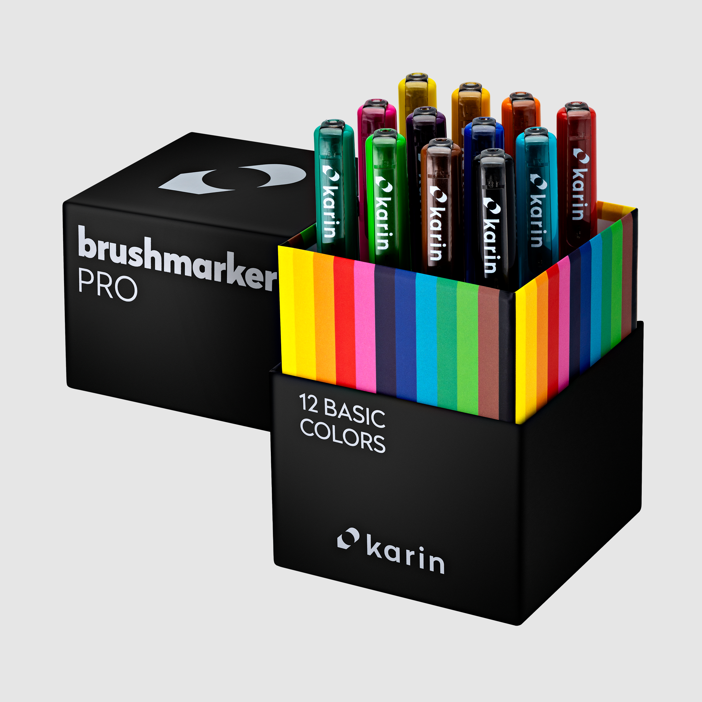 Karin Brushmarker PRO 12pc Basic Color Box Set – Karin Markers - North ...
