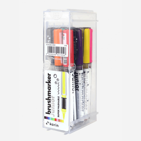 Mini Box 26 rotuladores Karin Brushmarker Pro Basic colours + 1 blender -  Fieltro - Los mejores precios