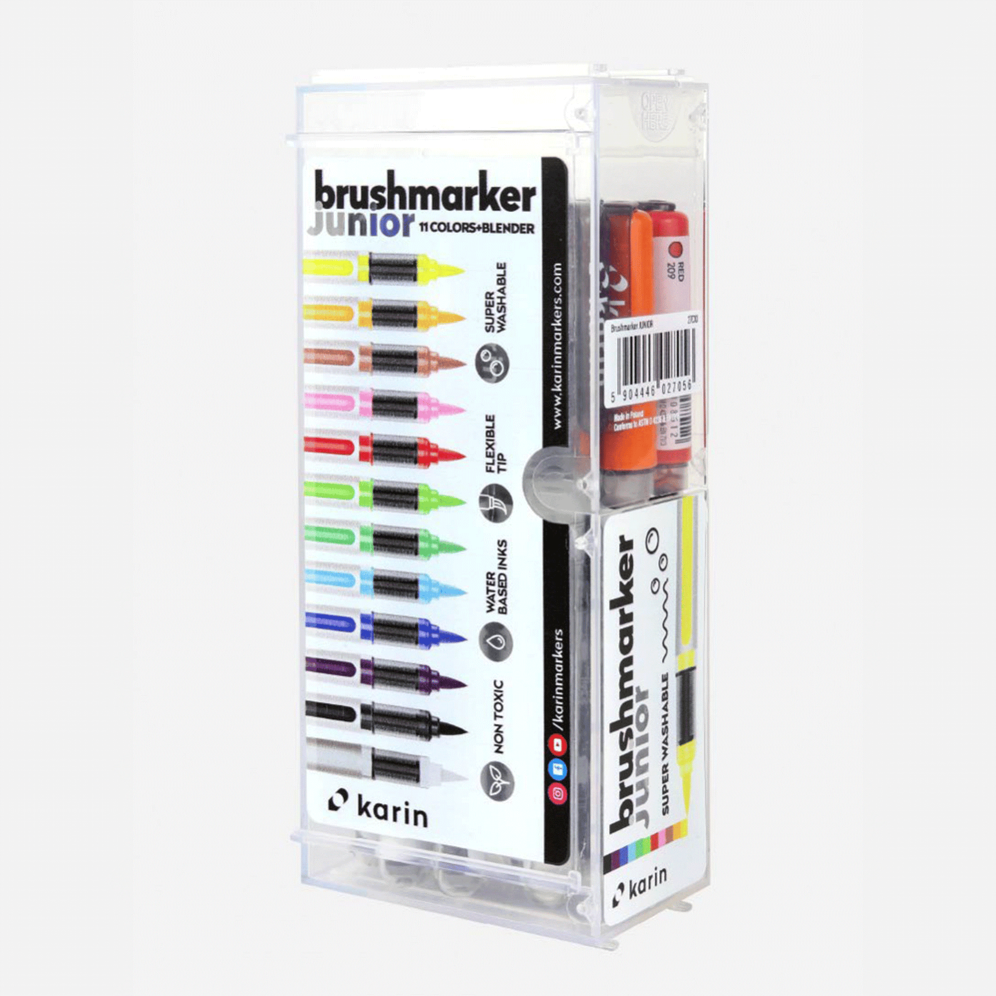 Karin Brushmarker PRO Junior 12pc 11 Basic colors + blender Set
