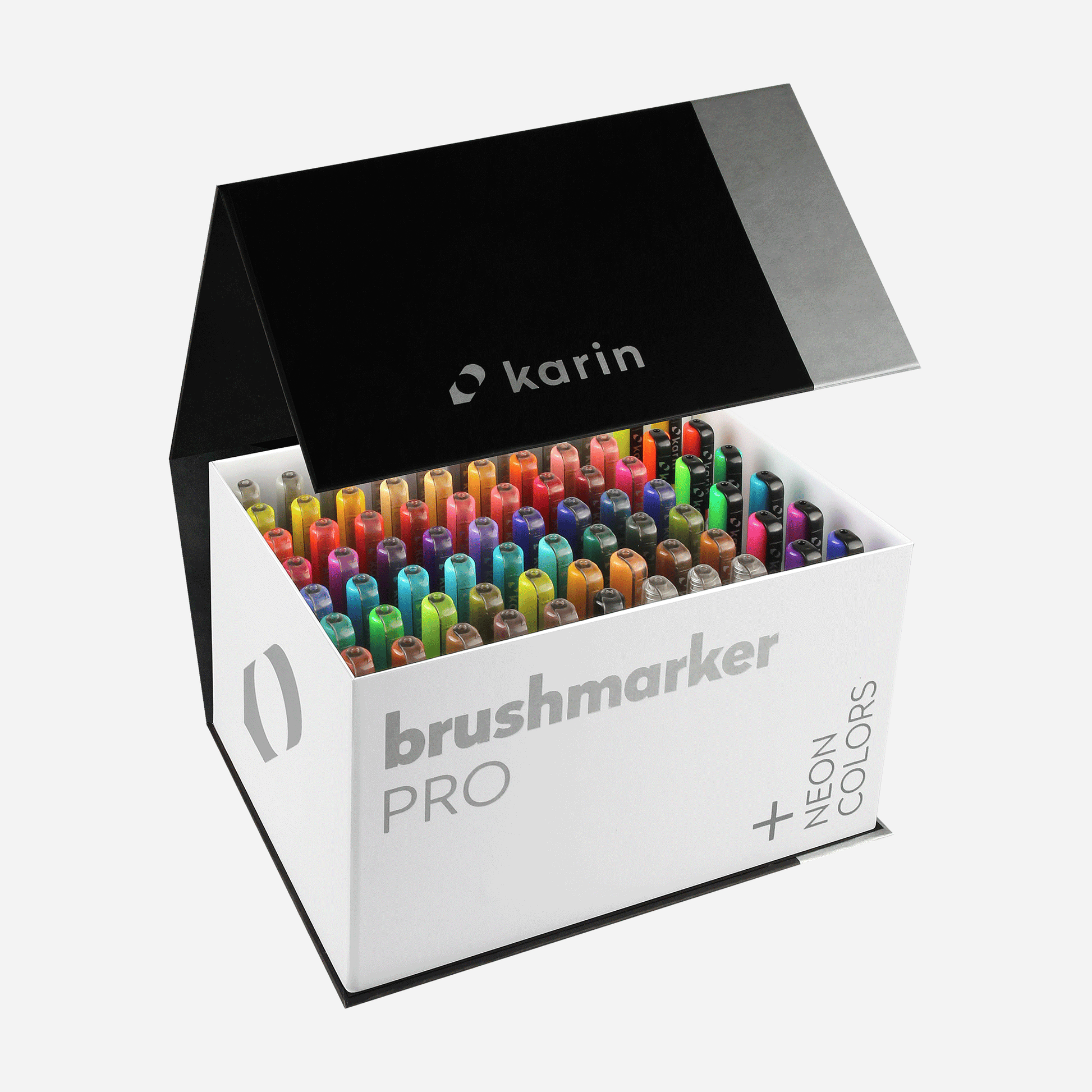 KARIN Megabox Brush Marker Pro Water-Based Brush Pen Suitable for Painting,  Drawing and Handlettering Multi-Coloured KAR27C7 Assorted : Arts, Crafts &  Sewing 